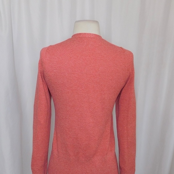 Anthropologie HWR Pink Red Heathered Cardigan Sweater Buttons Pocket Medium - Picture 7 of 10